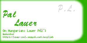 pal lauer business card